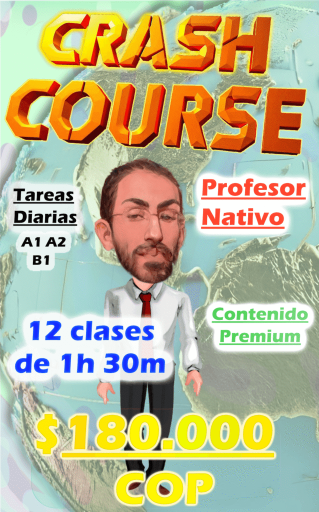 Clases Alien English por 180 mil pesos colombianos, tareas diarias, 12 clases de 1 hora y 30 minutos,